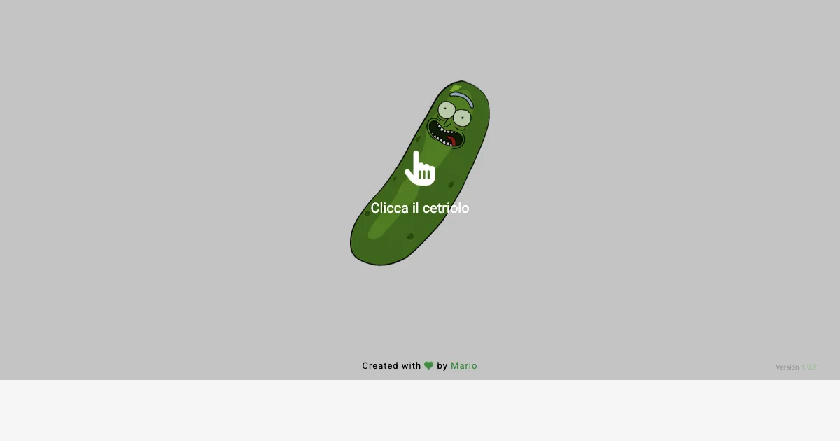 Anteprima della webapp Cetriolo